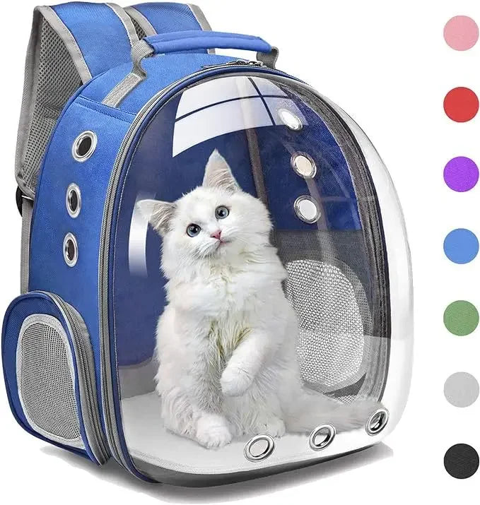 Mochila transportadora de mascotas ventilada, aprobada por aerolíneas, para perros y gatos pequeños y medianos, cápsula espacial para senderismo