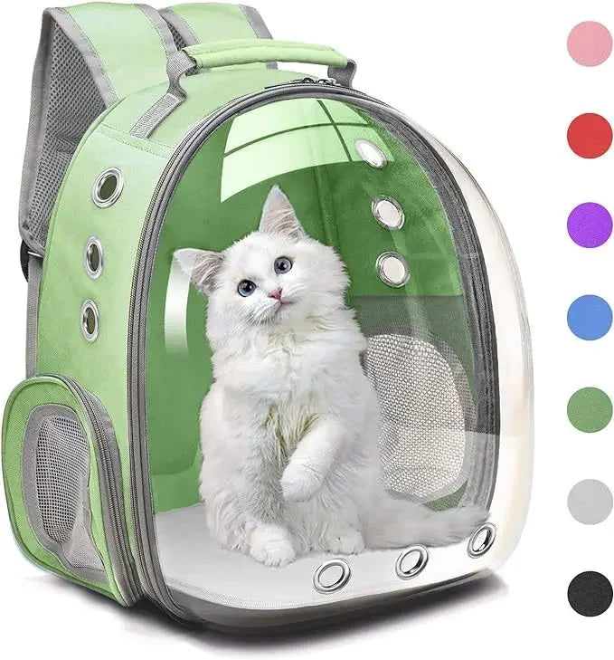 Mochila transportadora de mascotas ventilada, aprobada por aerolíneas, para perros y gatos pequeños y medianos, cápsula espacial para senderismo