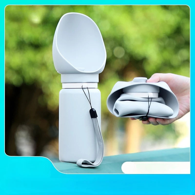 Nouvelle gourde en silicone pour chien, portable et pliable, idéale pour les promenades et les balades. Fontaine à eau pour animaux de compagnie. 