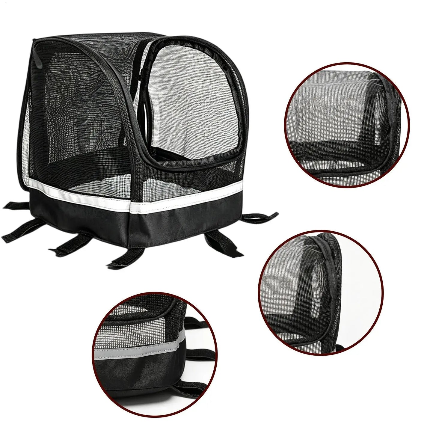 Bike Dog Basket Pet Bicycle Handlebar Carrier with Window Reinforced Pet Bicycle Basket For Daily Outdoor Pet Travel