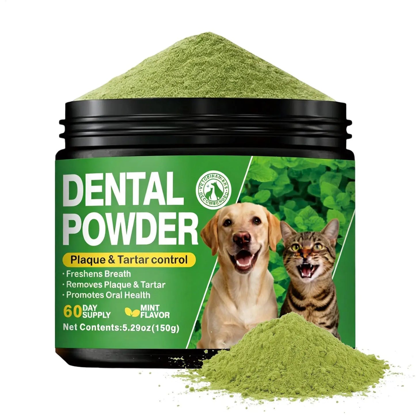 150g Dog Tooth Powder Bad Breath Remover Freshener Dog Teeth Care Powder For Puppy Cats Pets Brushing Grooming Bathing Washing