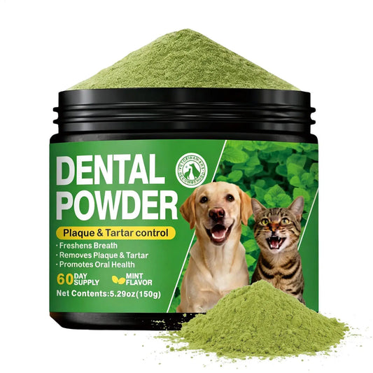 150g Dog Tooth Powder Bad Breath Remover Freshener Dog Teeth Care Powder For Puppy Cats Pets Brushing Grooming Bathing Washing
