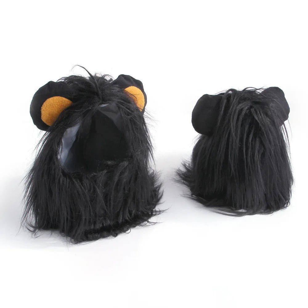 Cat Dog Cosplay Dress Up Pet Hat Lion Mane For Cat Puppy Lion Wig Costume Party Decoration Halloween Christmas DIY Pet Supplies Happy Tails Pet Shop