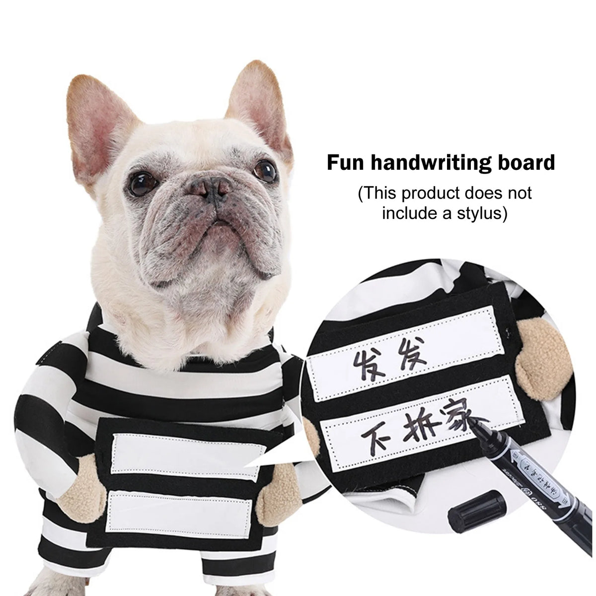 Funny Prisoner Dog Costume Halloween Pet Outfit Striped Jumpsuit For Dogs Party Dress Up Cute Animal Costume Pets Supplies Happy Tails Pet Shop