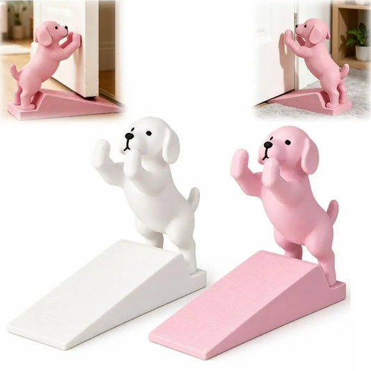 New 3D Printing Dog Door Stopper Anti-Collision Thickened Puppy Door Top Non-Slip Cartoon Dog Shape Door Stop Wedge Home Decor