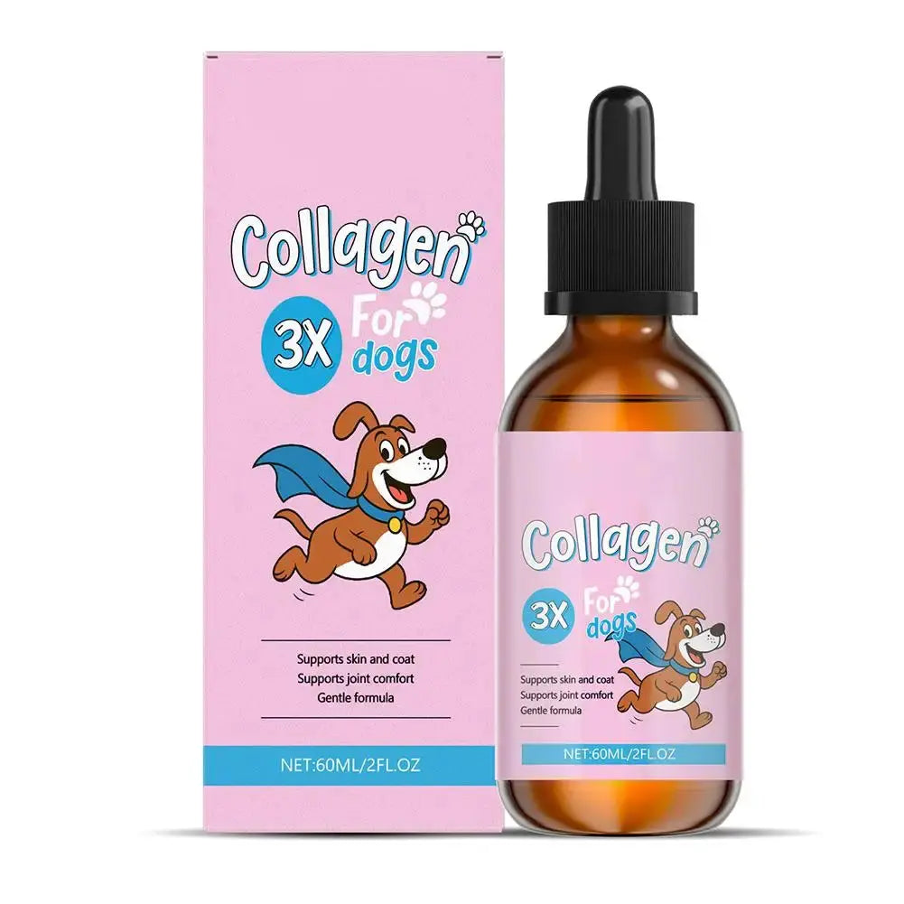 60ml Winter Dog Hair Care Product Liquid Collagen For Repair Intestines And Improve Health Of The Digestive System For Pet Happy Tails Pet Shop Store