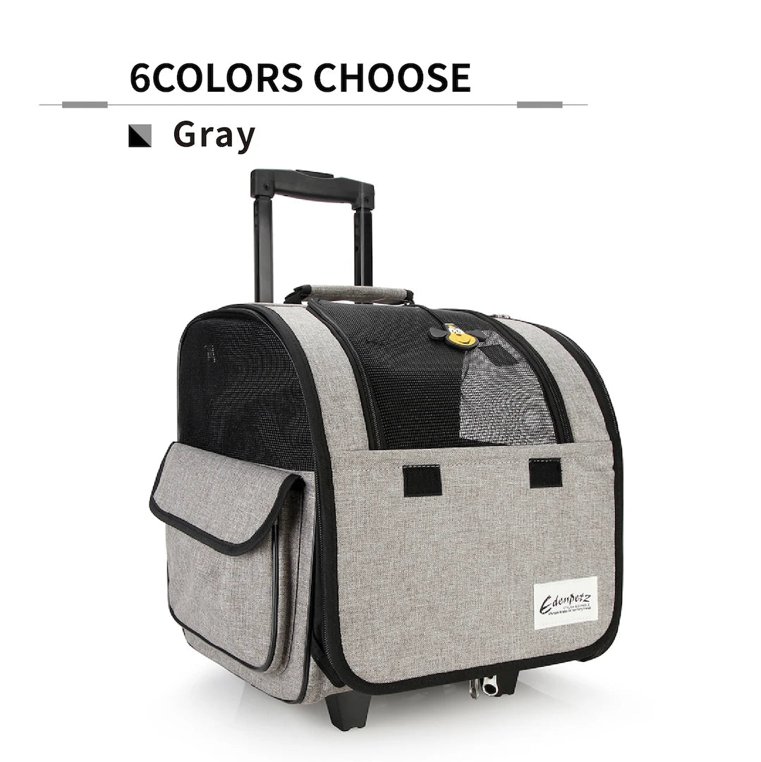 Large Pet Trolley Stroller Foldable Multifunctional Transport Airline Approved Dog Cat Carrier Backpack On Wheels