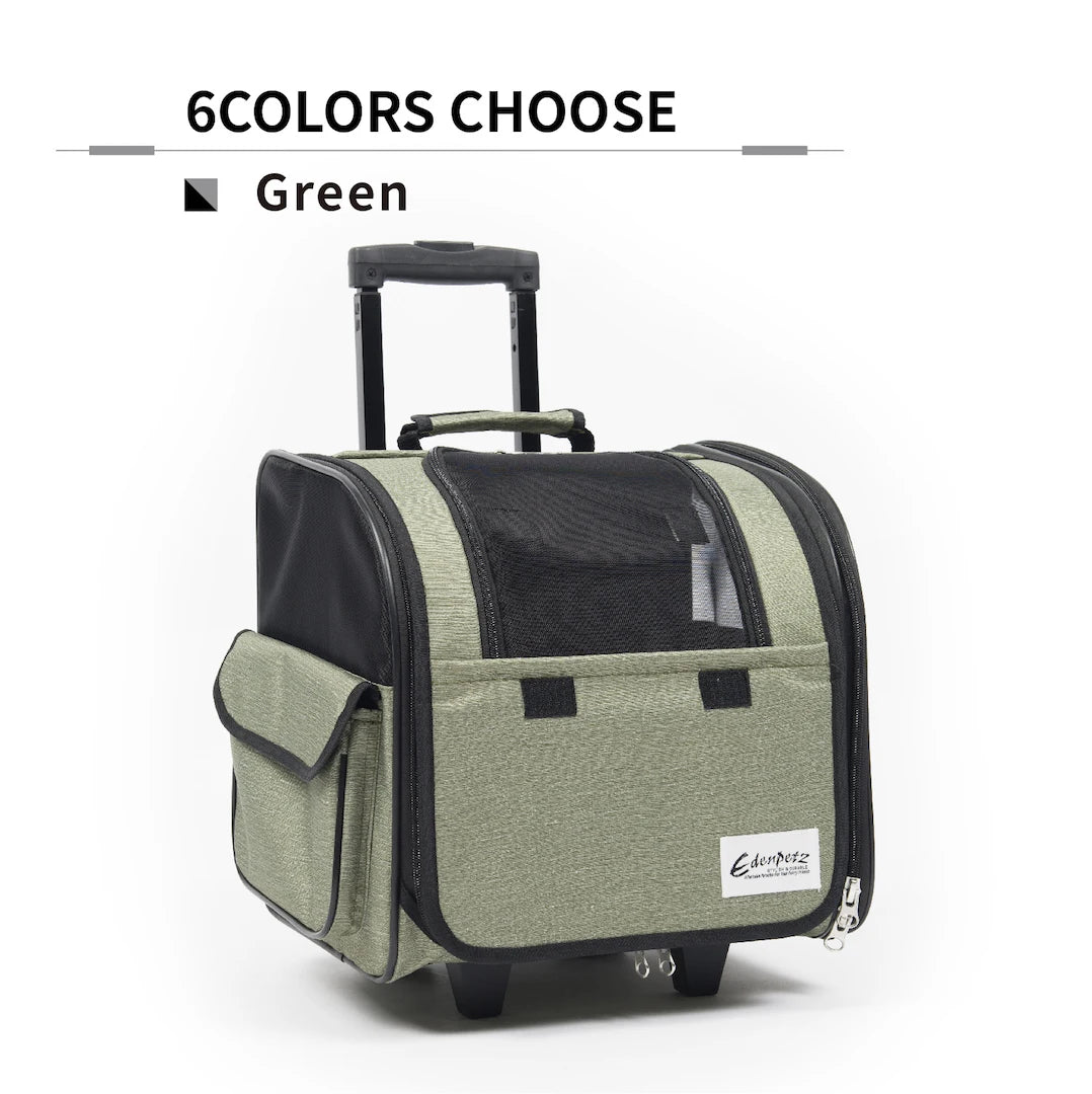 Large Pet Trolley Stroller Foldable Multifunctional Transport Airline Approved Dog Cat Carrier Backpack On Wheels