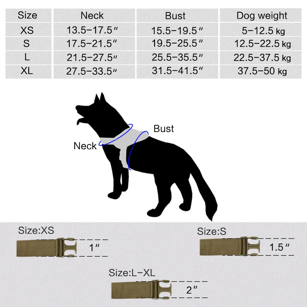Tactical Dog Harness with Handle Hiking Training Vest Dogs Accessories for Medium Large Dogs Safety Comfortable Harness