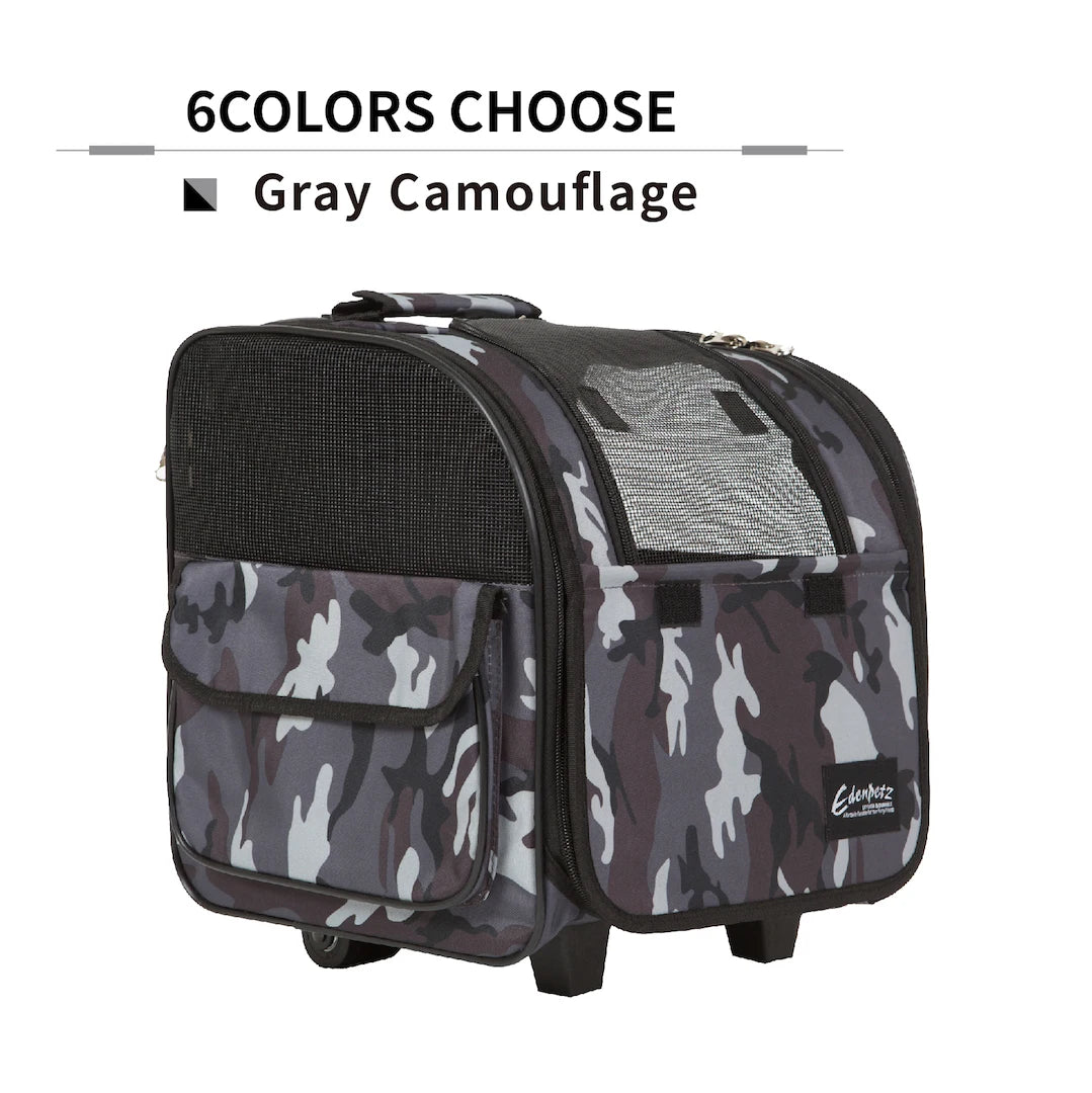 Large Pet Trolley Stroller Foldable Multifunctional Transport Airline Approved Dog Cat Carrier Backpack On Wheels
