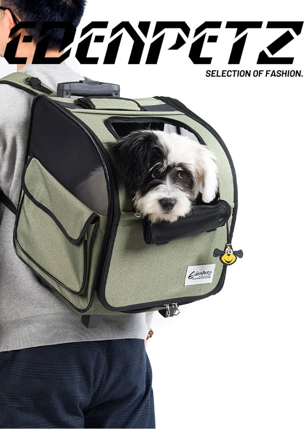 Large Pet Trolley Stroller Foldable Multifunctional Transport Airline Approved Dog Cat Carrier Backpack On Wheels