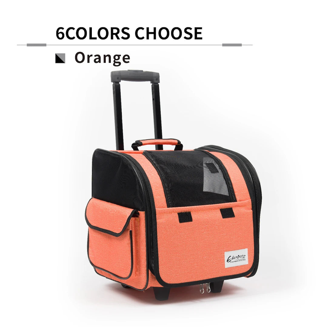 Large Pet Trolley Stroller Foldable Multifunctional Transport Airline Approved Dog Cat Carrier Backpack On Wheels