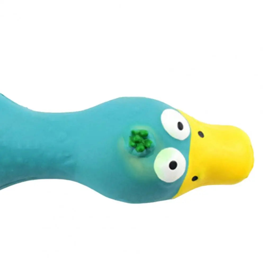 17*6.5cm Latex Chicken Dog Toy With Sound Boredom Relief Teeth Cleaning Molar Bite-Resistant Funny Squeaky Chicken Dog Chew Toy