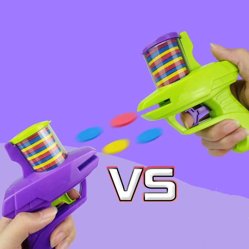 Funny Cat Toys Creative Turnip Gun with Reusable Foam Flying Disc Pet Hunting Interactive Toy Dog Cat Pet Supplies