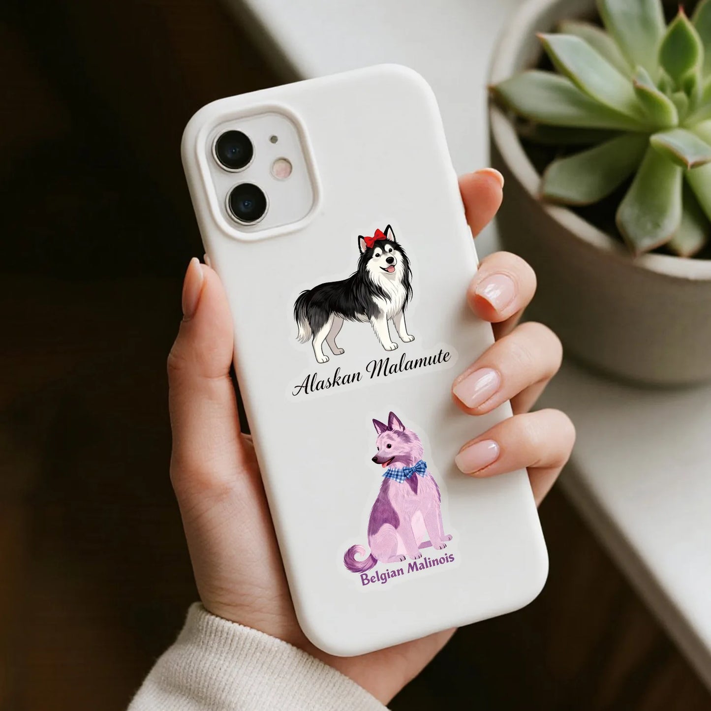 56PCS Cute Various Dog Stickers Cartoon Transparent Graffiti Waterproof Decoration DIY Notebook Mobile Guitar Suitcase Decals