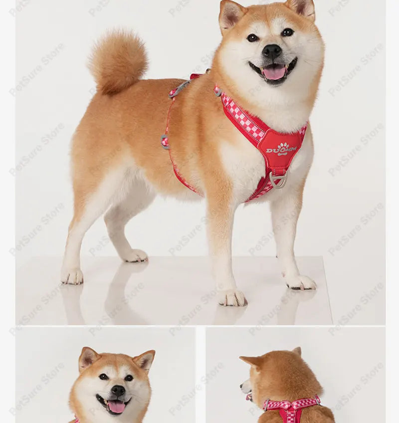 Escape Proof Dog Harness Soft Padded Full Body Pet Harness Reflective Adjustable No Pull Vest with Lift Handle and Leash Clip