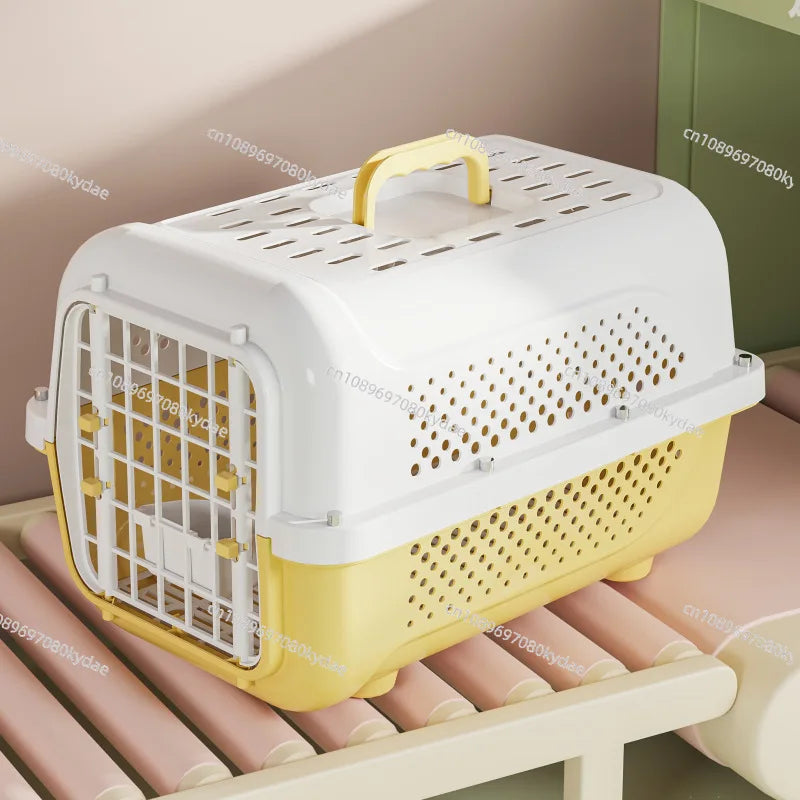 PP Airline Pet Crate Ventilated Travel Carrier Small Cat Dog Transport Box Cabin-Approved Portable Car Flight Kennel