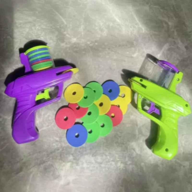 Funny Cat Toys Creative Turnip Gun with Reusable Foam Flying Disc Pet Hunting Interactive Toy Dog Cat Pet Supplies