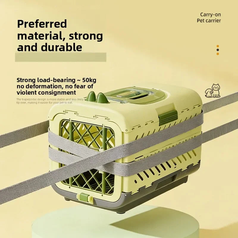 Foldable Large Pet Airline Carrier Portable Travel Kennel Cat Dog Cage Dog Accessories Foldable Cat Carrier Pet Carrier Luxury