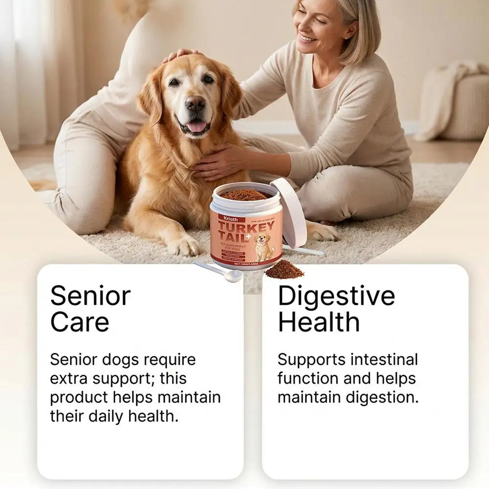 Dog Immune Support Supplement – Daily Immunity Defense, Promotes Healthy Immune System Function for Breeds, Easy-Mix Powder 100g