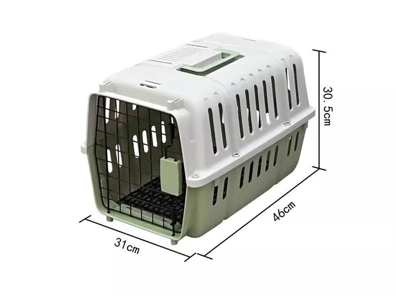 Pet Carrier Hard Plastic Travel Crate for Cats and Small Dogs Ventilated Car Kennel with Sturdy Handle for Outdoor Hiking