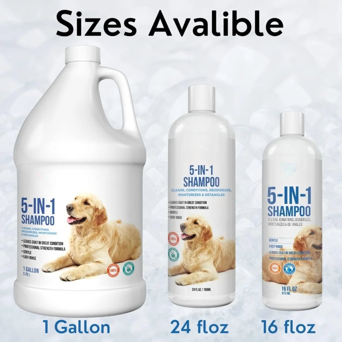 ATUBAN 16 floz 5 in 1 Dog Shampoo for Itchy Skin - Sensitive Skin Dog Shampoo for Smelly Dogs - Dog Shampoos & Conditioners