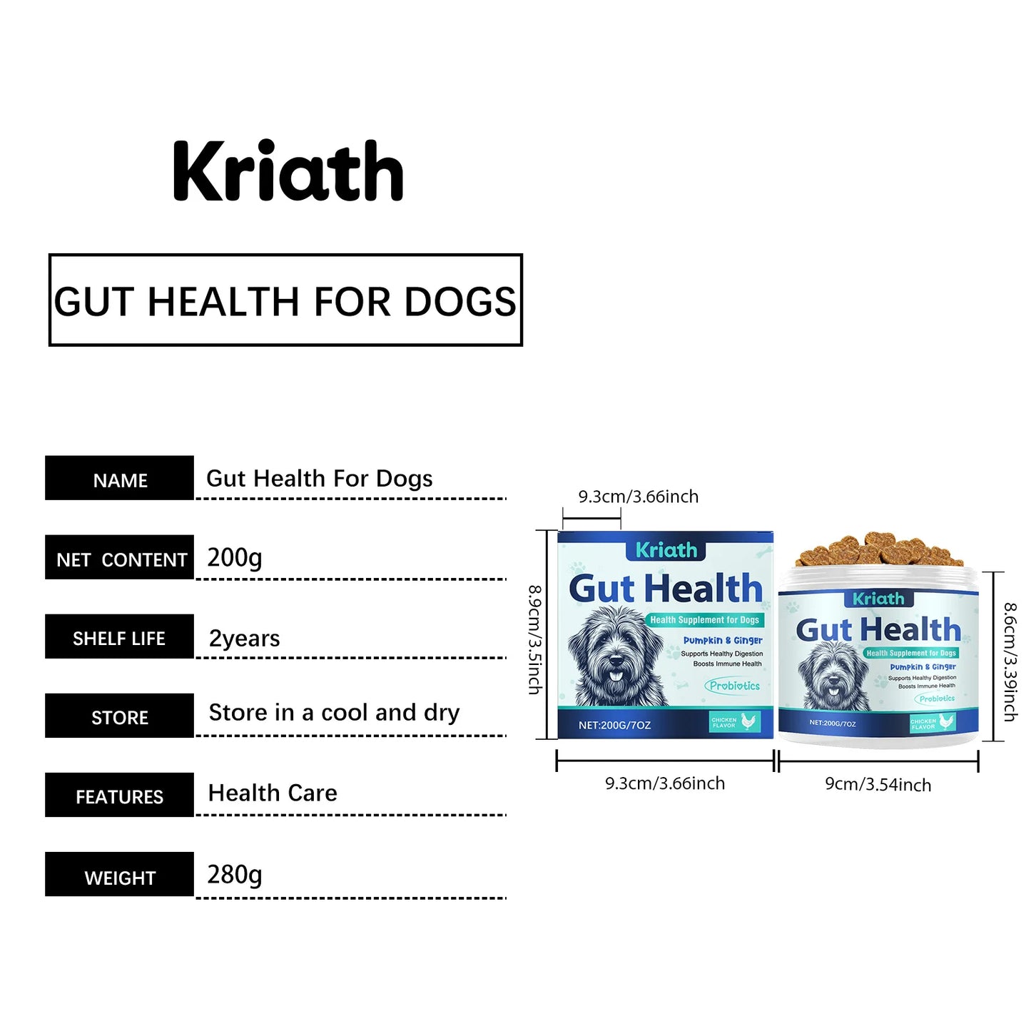 200g Dog Body Care Soft Granules-Protect Pet Health Aid Digestion Enhance Nutrient Absorption Balance Gut Flora Pet Comfort Care