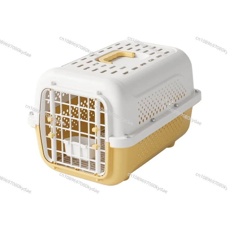 PP Airline Pet Crate Ventilated Travel Carrier Small Cat Dog Transport Box Cabin-Approved Portable Car Flight Kennel