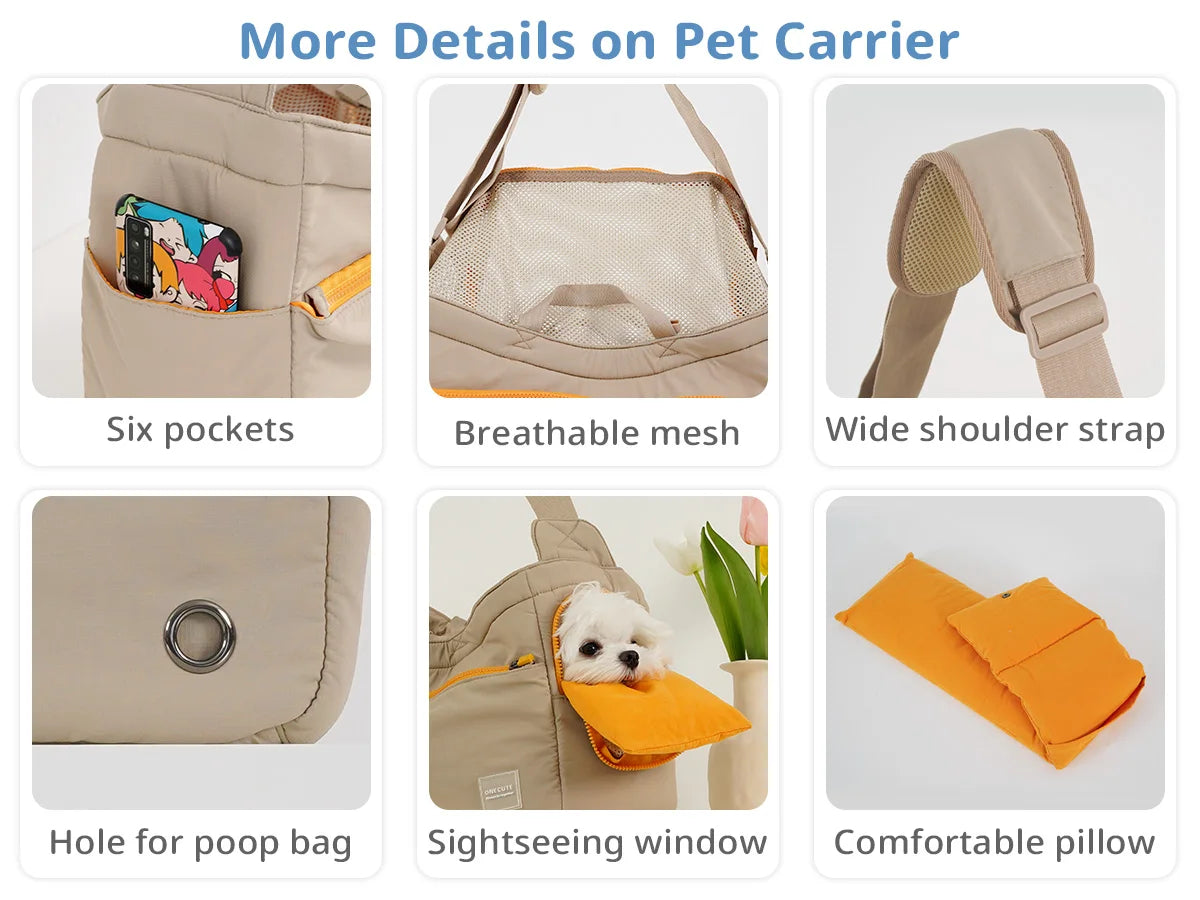 Foldable Pet Carrier Backpack for Small Medium Dogs, Airline Approved Soft Sided Dog Travel Bag with Breathable Mesh