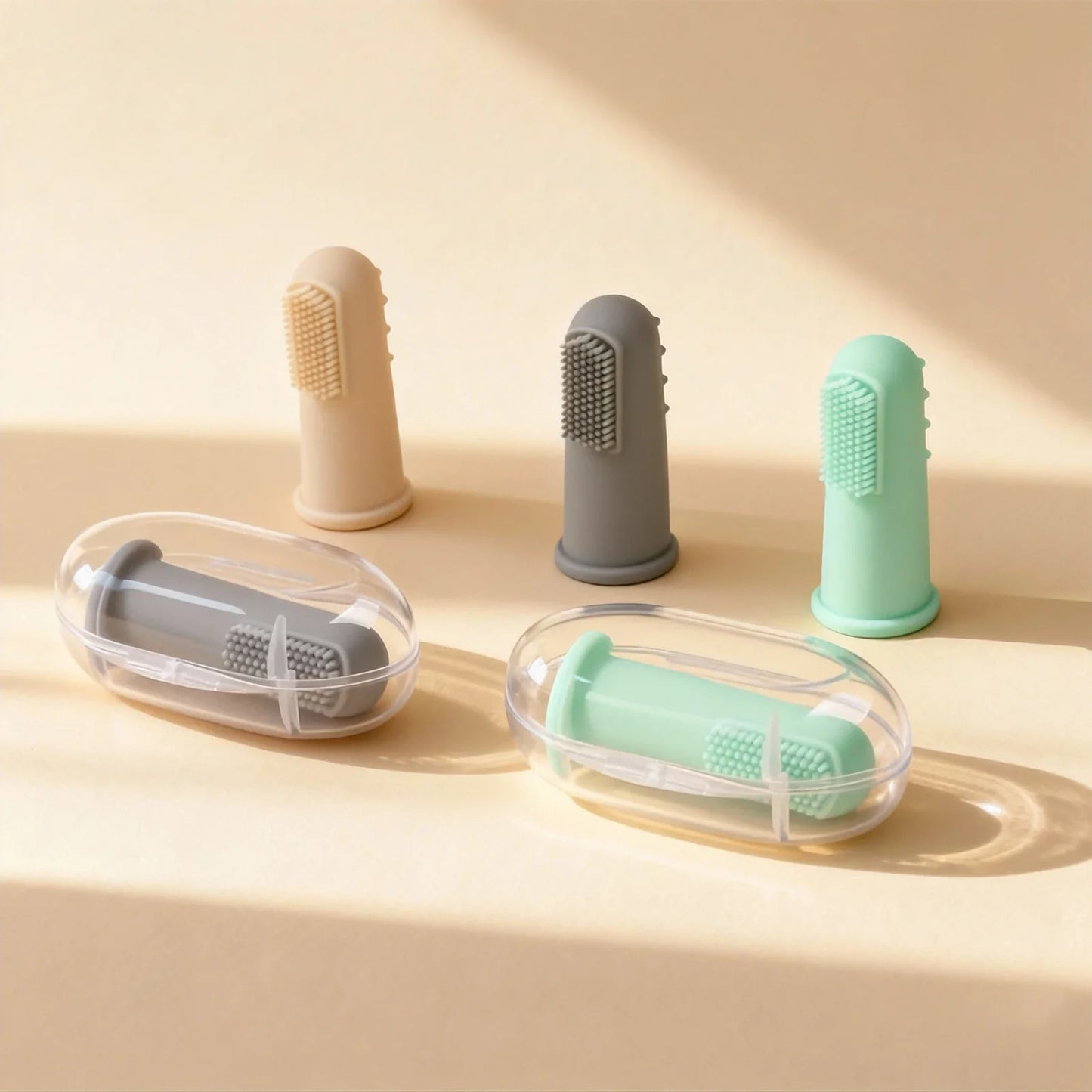 Silicone Pet Finger Toothbrush Soft Dog Cat Teeth Cleaning Brush Food Grade Dental Care Tool