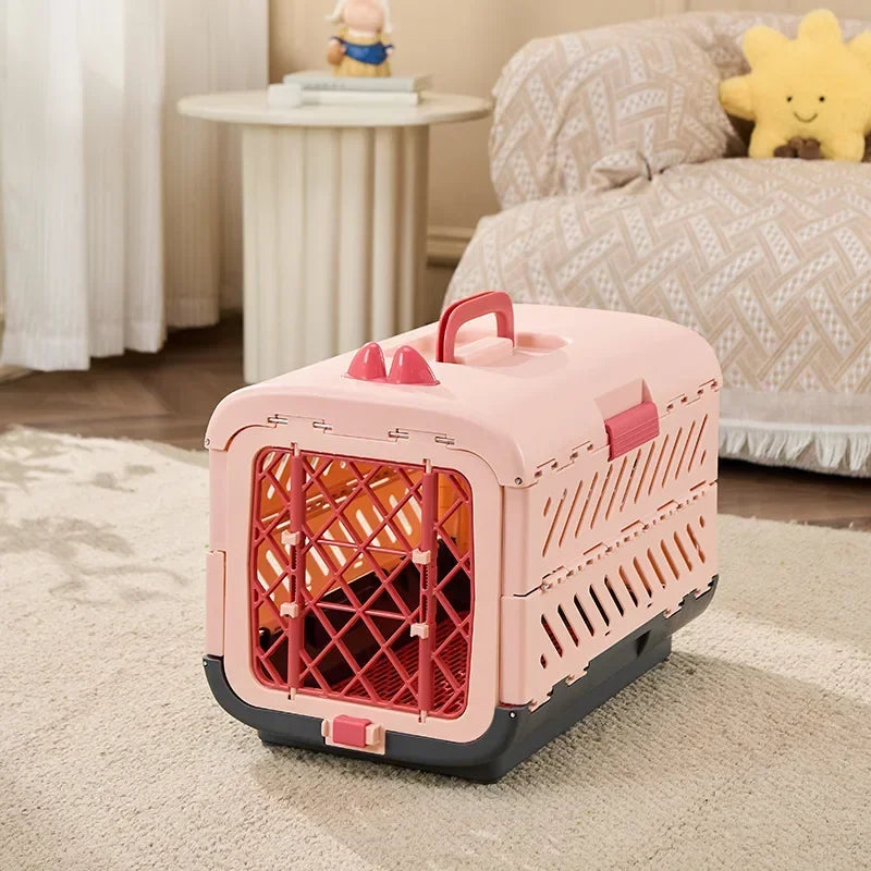 Foldable Large Pet Airline Carrier Portable Travel Kennel Cat Dog Cage Dog Accessories Foldable Cat Carrier Pet Carrier Luxury