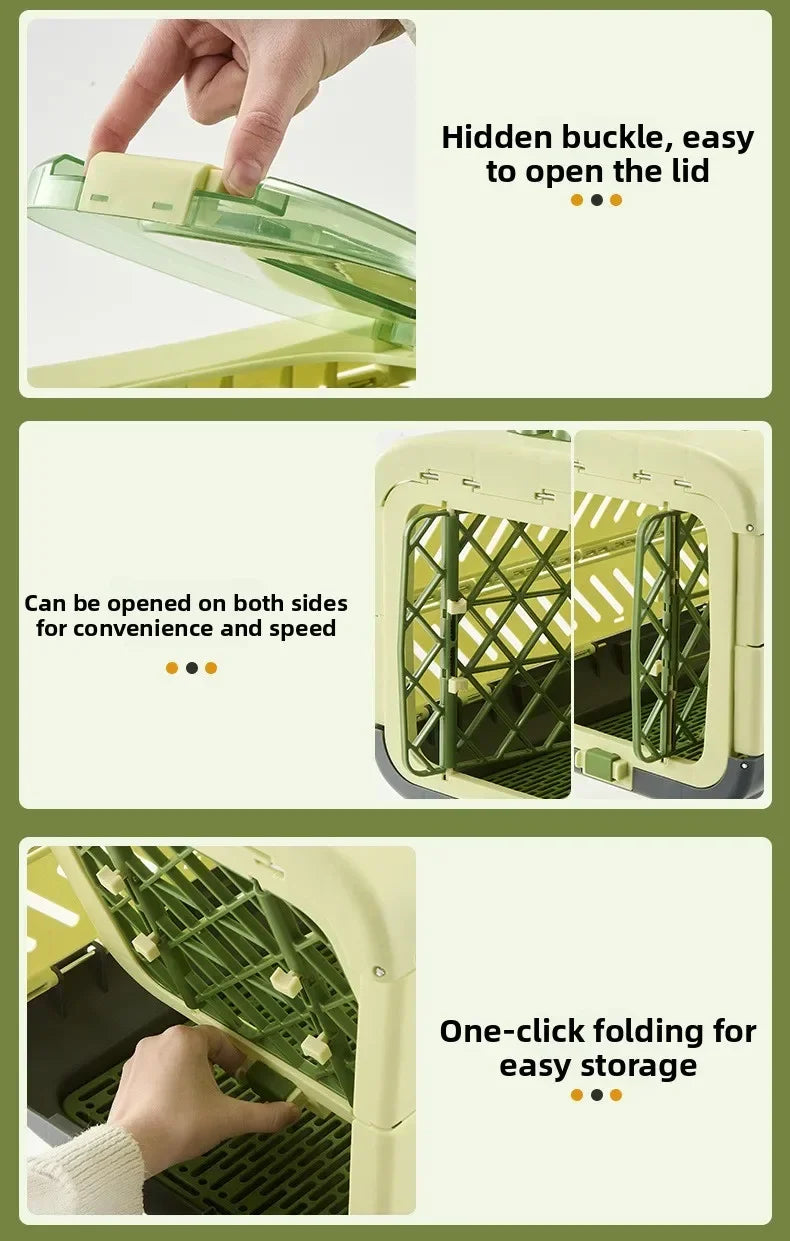 Foldable Large Pet Airline Carrier Portable Travel Kennel Cat Dog Cage Dog Accessories Foldable Cat Carrier Pet Carrier Luxury