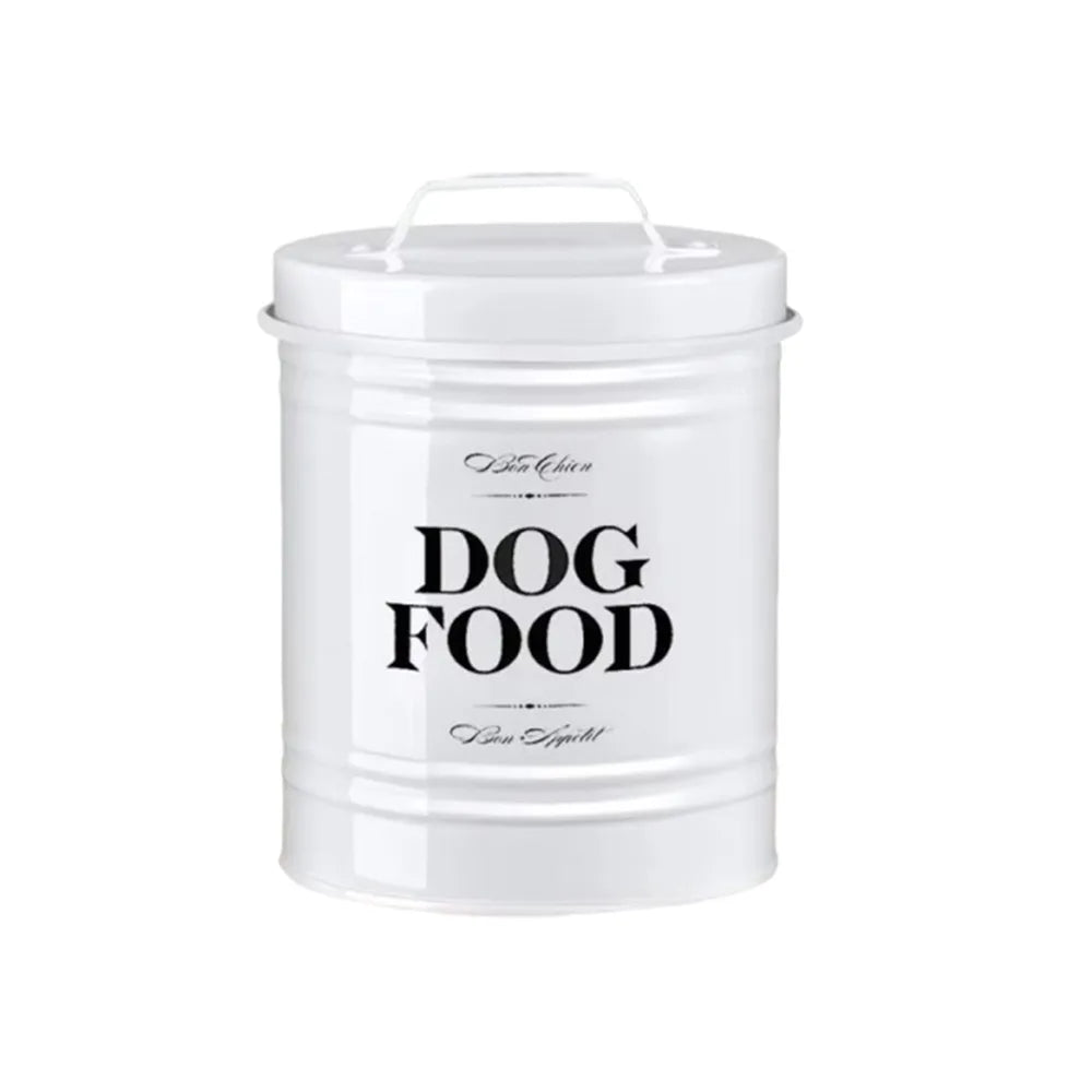Large Capacity Dog Food Storage Container Airtight with Lids Pet Treat Container Moisture-Proof Metal Dog Treat Jar