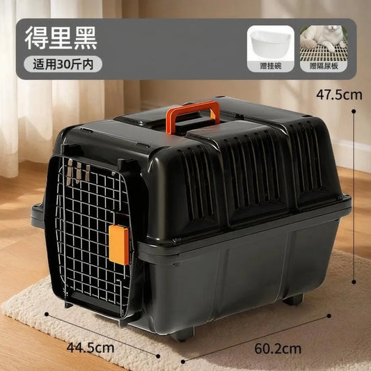 Pet Carrier Hard Plastic Travel Crate for Cats and Small Dogs Ventilated Car Kennel with Sturdy Handle for Outdoor Hiking