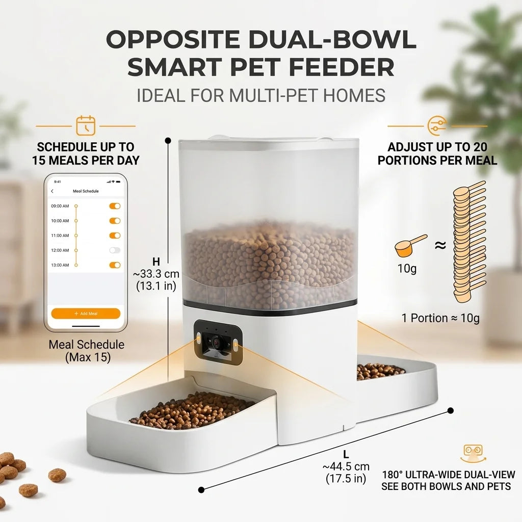 6L Large capacity Cat Smart Pet Feeder Wi-Fi & Camera Controlled Feeder 2 million pixel Automatic Dog & Cat Food Dispenser