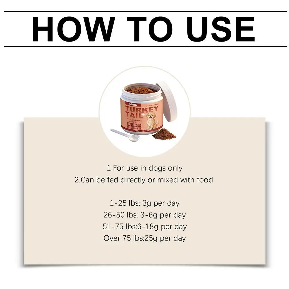 Dog Immune Support Supplement – Daily Immunity Defense, Promotes Healthy Immune System Function for Breeds, Easy-Mix Powder 100g