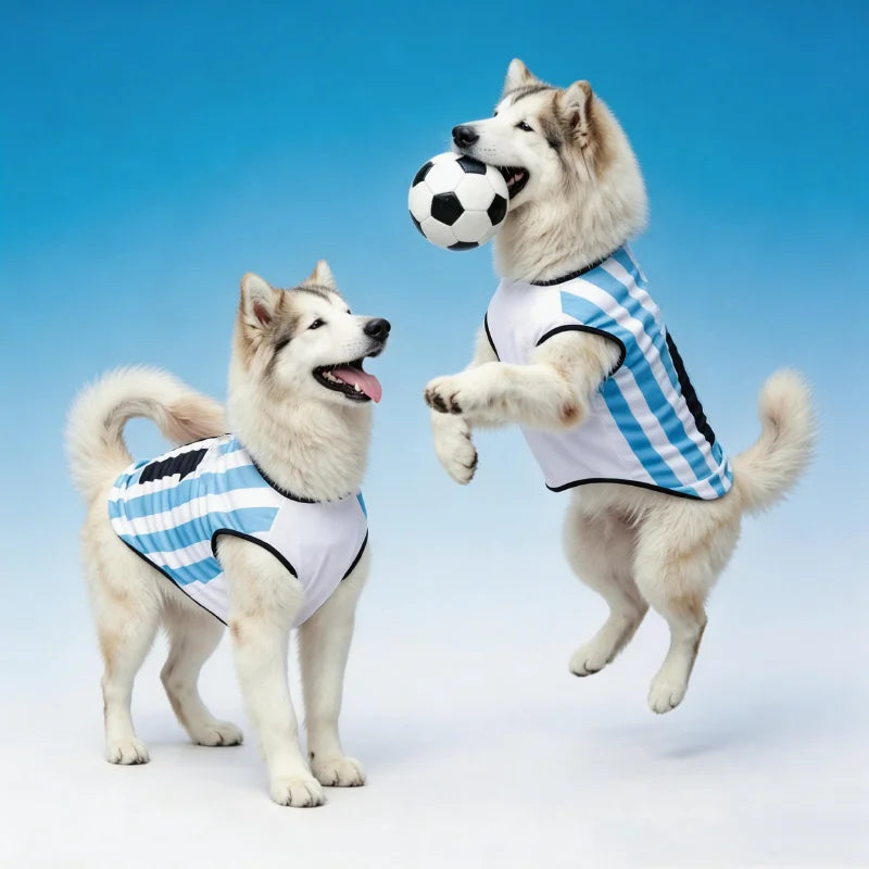 2026 Soccer Cat Dog Football Breathable Mesh Jersey Dog Jersey Thin Cool Summer Pet Clothes T Shirt Puppy Soft Quick Dry Vest