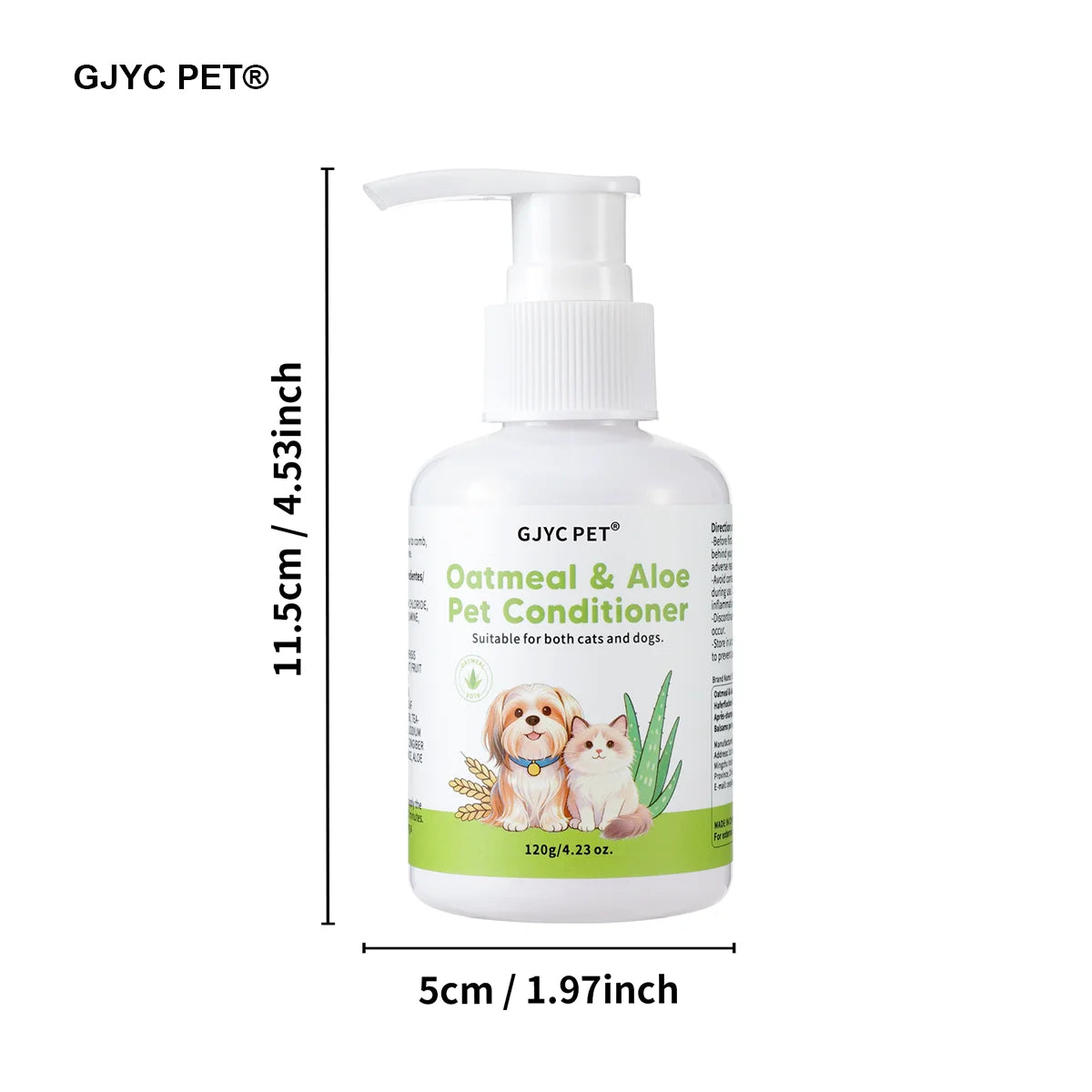 Pet Conditioner For Dog Cat Sensitive Skin Natural Oatmeal Aloe Detangling Hydrating Formula Soft Shiny Coat Long Lasting Scent