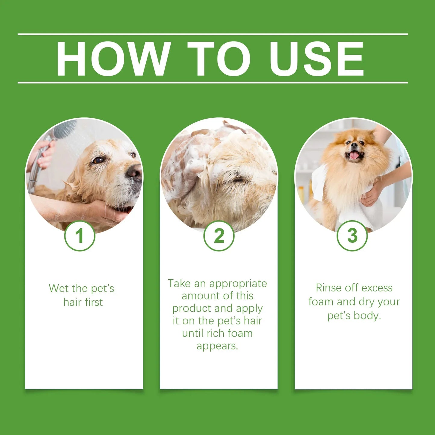 YEGBONG 2-in-1 Pet Shampoo Conditioner for Dog Moisturizing Hypoallergenic Long-Lasting Scent Coat Care Cleansing Bath Liquid