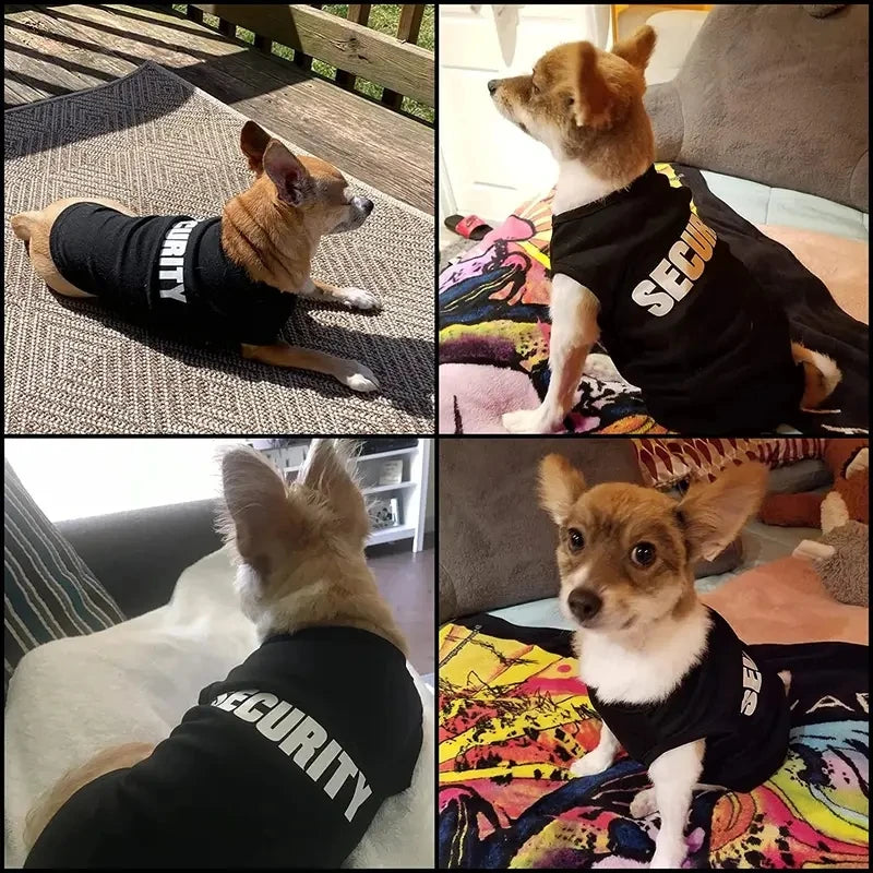 Security Clothing for Dogs Summer Pet Clothes Vest for Small Dogs Chihuahua Yorkshire Puppy Cats Low Price Pets T-shirt Costume