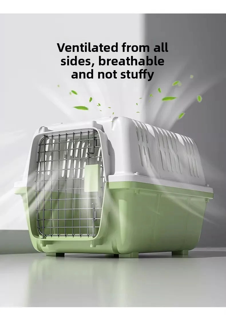 Pet Carrier Hard Plastic Travel Crate for Cats and Small Dogs Ventilated Car Kennel with Sturdy Handle for Outdoor Hiking