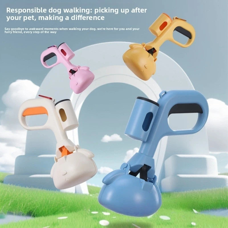 Portable Pet Poop Picker Dog Pooper Scooper Outdoor Walking Poop Shovel Waste Pick Picker Scoop Collect Puppy Cleaning Supplies