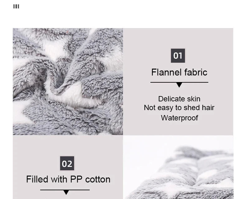 Flannel Pet Sleeping Mat Dog Bed Cat Litter Puppy Bed Dog Sofa Lovely Mattress Cushion for Small Large Dog Blanket For Winter