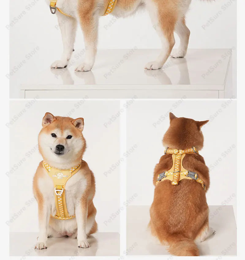 Escape Proof Dog Harness Soft Padded Full Body Pet Harness Reflective Adjustable No Pull Vest with Lift Handle and Leash Clip