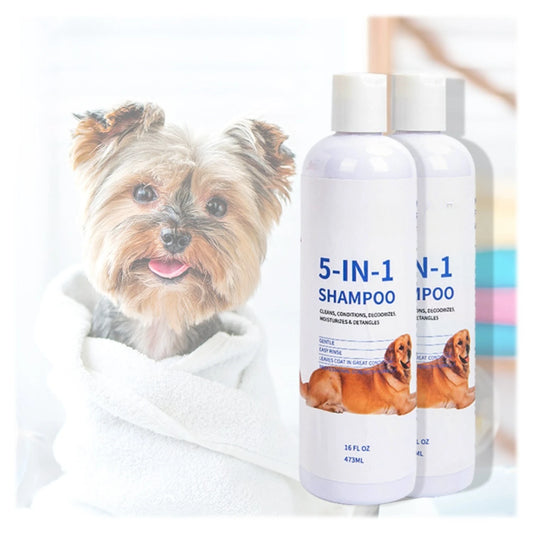 ATUBAN 16 floz 5 in 1 Dog Shampoo for Itchy Skin - Sensitive Skin Dog Shampoo for Smelly Dogs - Dog Shampoos & Conditioners
