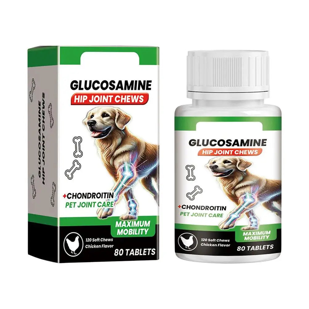 80 Tablets Nutritional Supplement Dog Joint Care Tablets for Mobility Support Nutritional Supplement for Pets