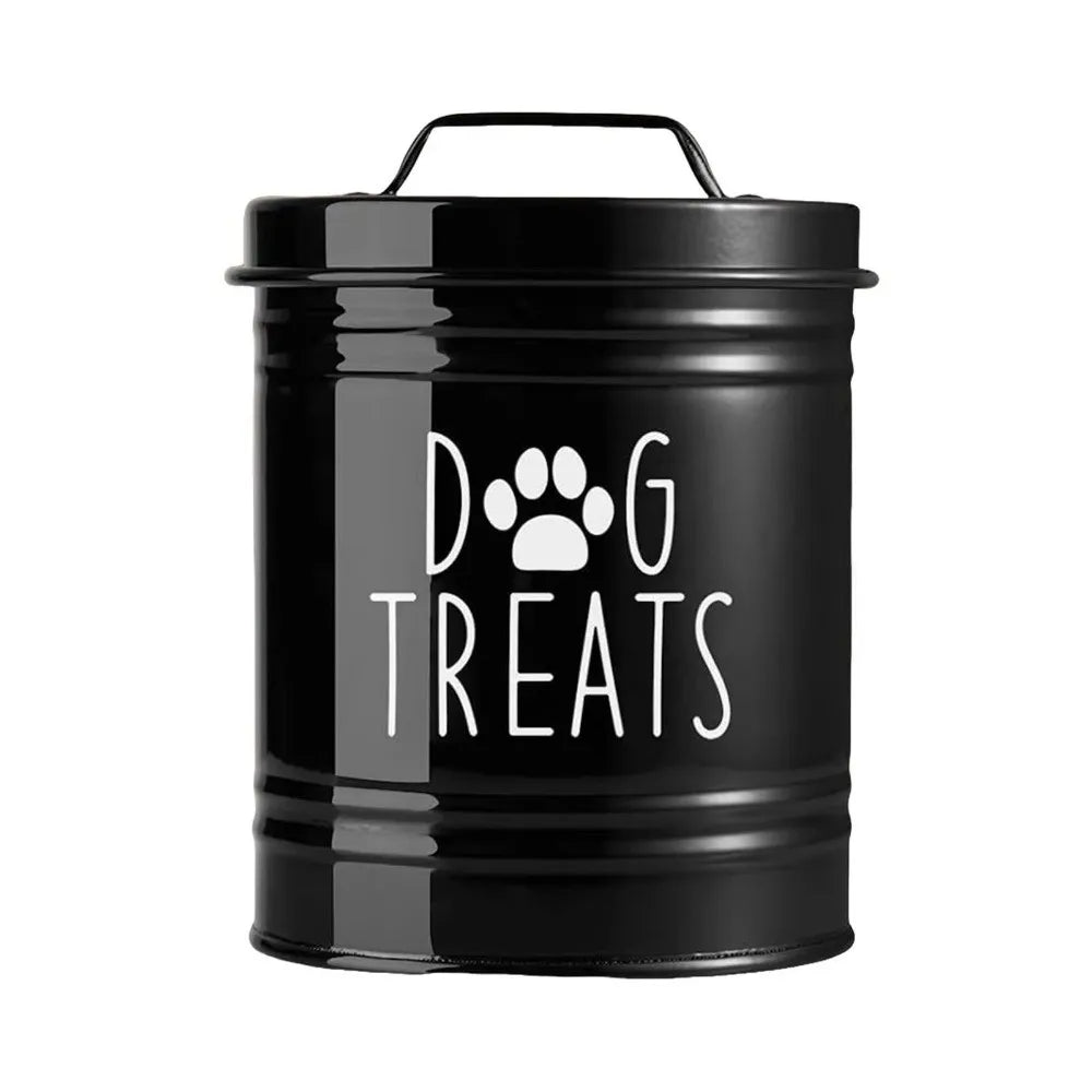 Large Capacity Dog Food Storage Container Airtight with Lids Pet Treat Container Moisture-Proof Metal Dog Treat Jar