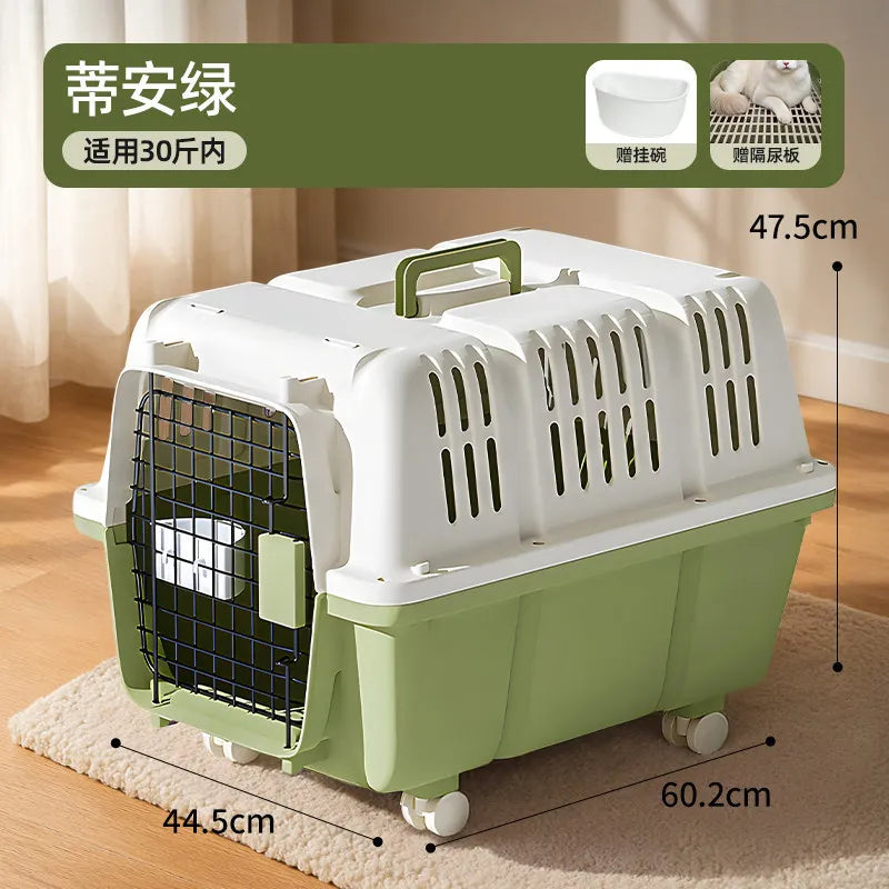 Pet Carrier Hard Plastic Travel Crate for Cats and Small Dogs Ventilated Car Kennel with Sturdy Handle for Outdoor Hiking