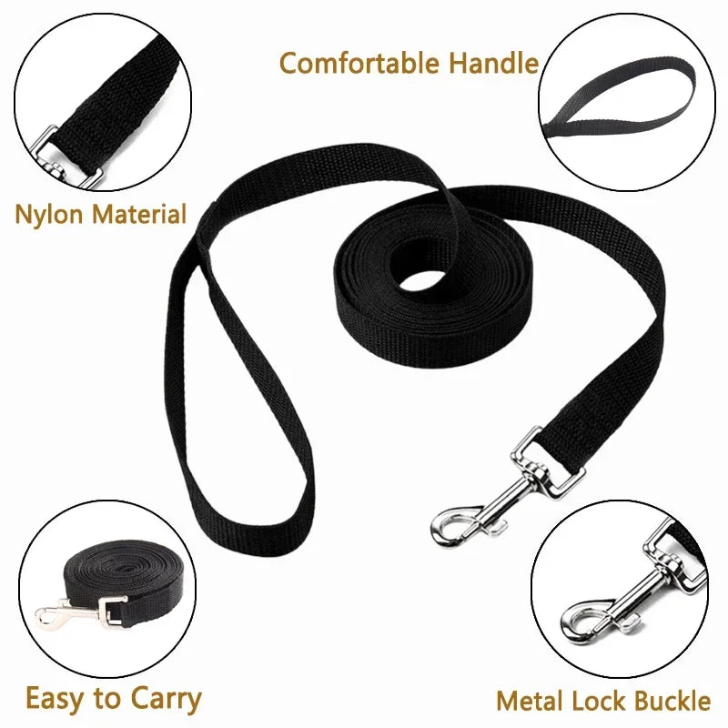 1.5 1.8 3 6 10 15 20 30 50M Solid Dog Leash For Large Dogs Pet Puppy Walking Training Lead Rope Big Dog Nylon Rope Long Leashes
