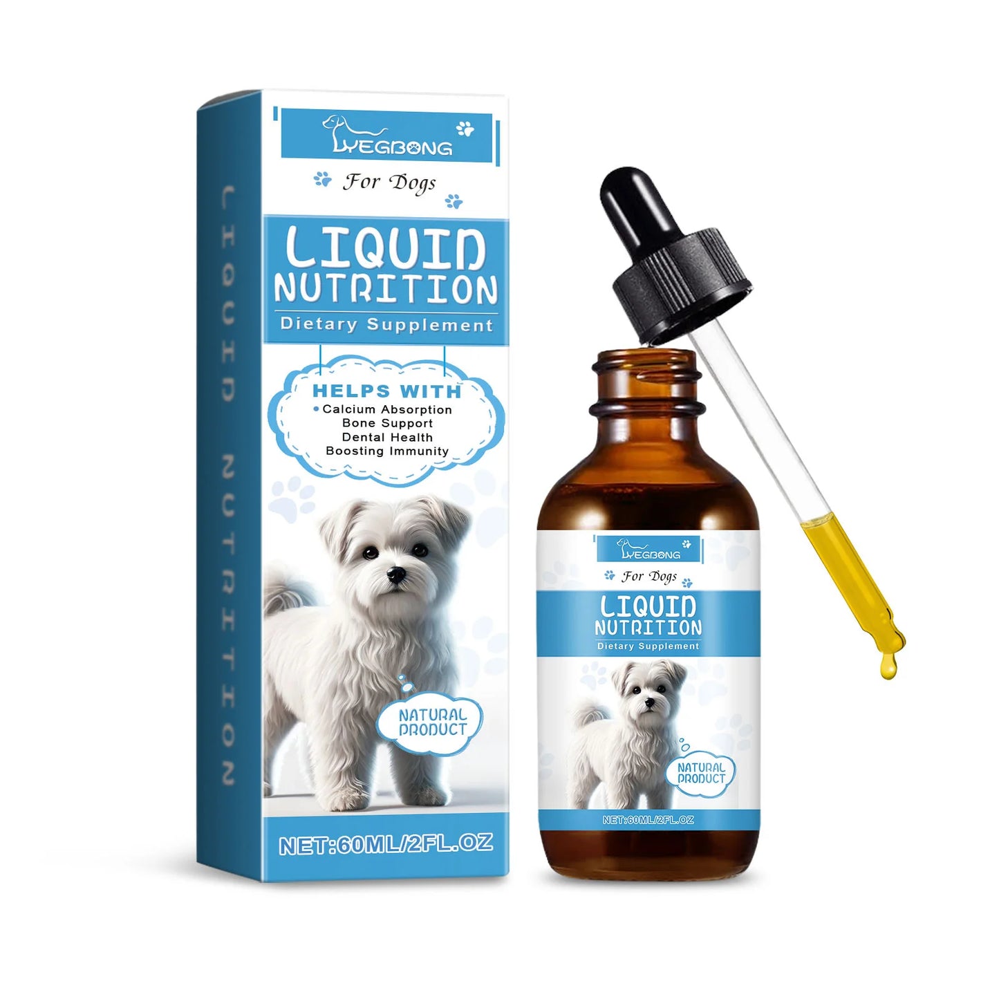 Strong Bones Pet Vitamin Supplement Drops Promote Calcium Absorption Boost Immunity Enhance Vitality Dietary Supplement Drops